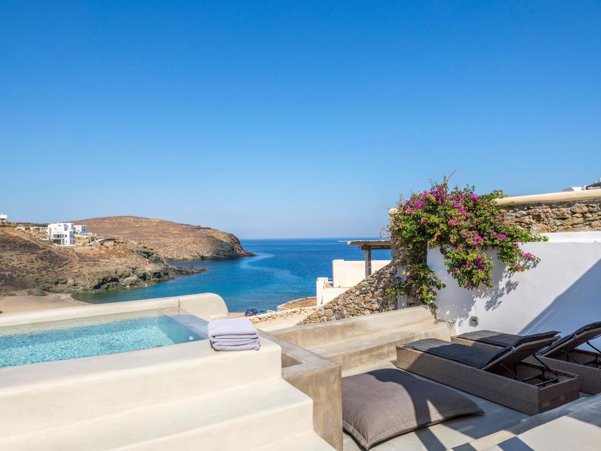 Sea Rock & Sky Private Mykonos Residence Merchia Beach Exteriér fotografie