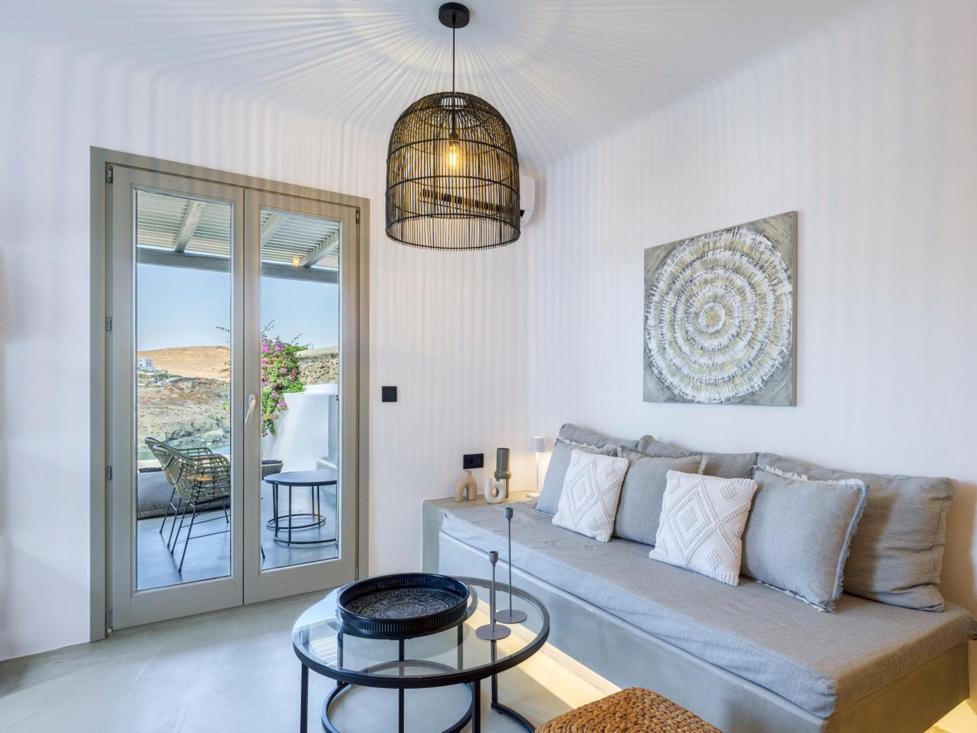 Sea Rock & Sky Private Mykonos Residence Merchia Beach Exteriér fotografie