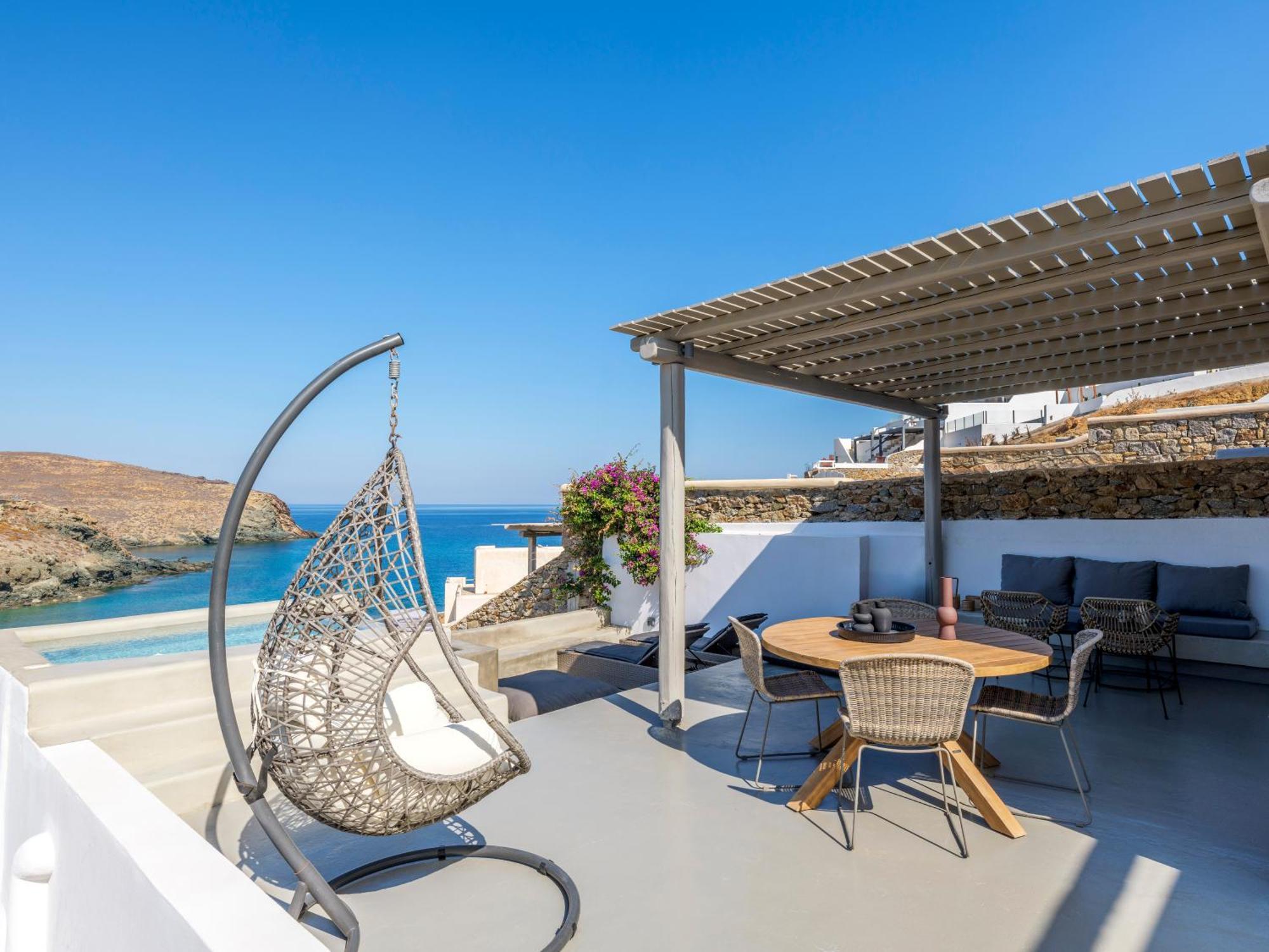 Sea Rock & Sky Private Mykonos Residence Merchia Beach Exteriér fotografie