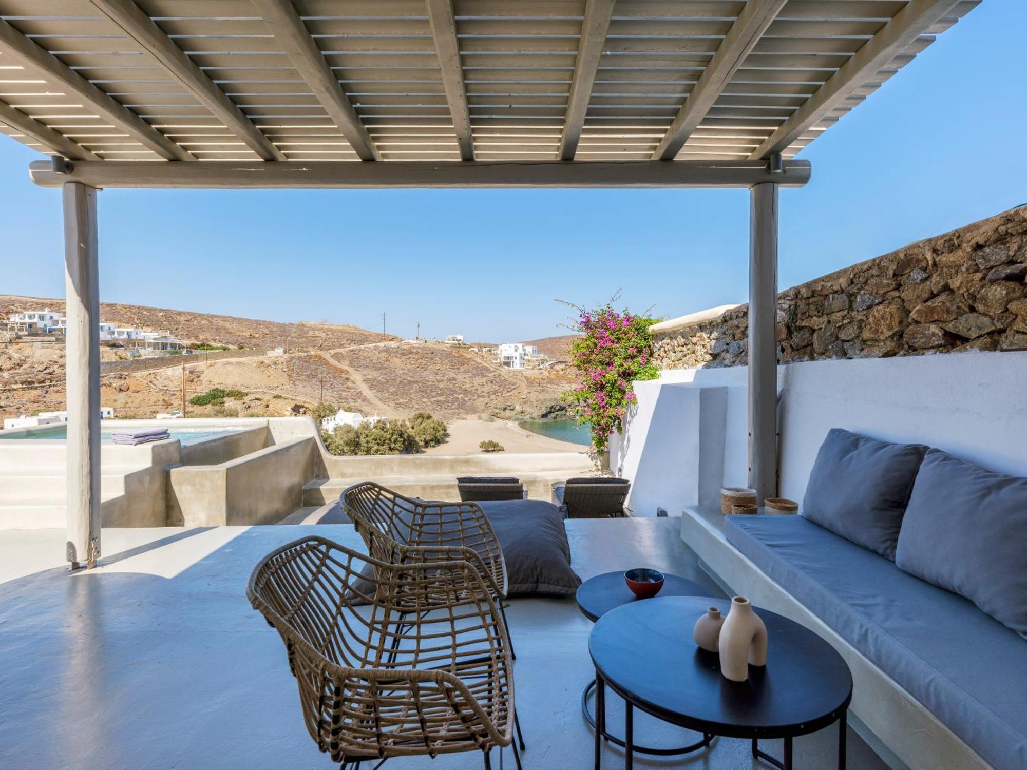 Sea Rock & Sky Private Mykonos Residence Merchia Beach Exteriér fotografie