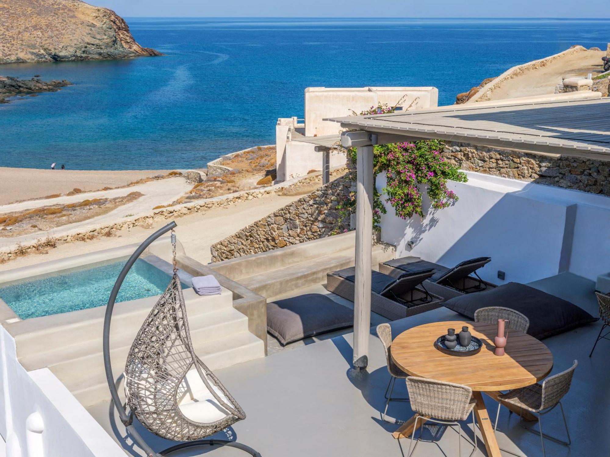 Sea Rock & Sky Private Mykonos Residence Merchia Beach Exteriér fotografie