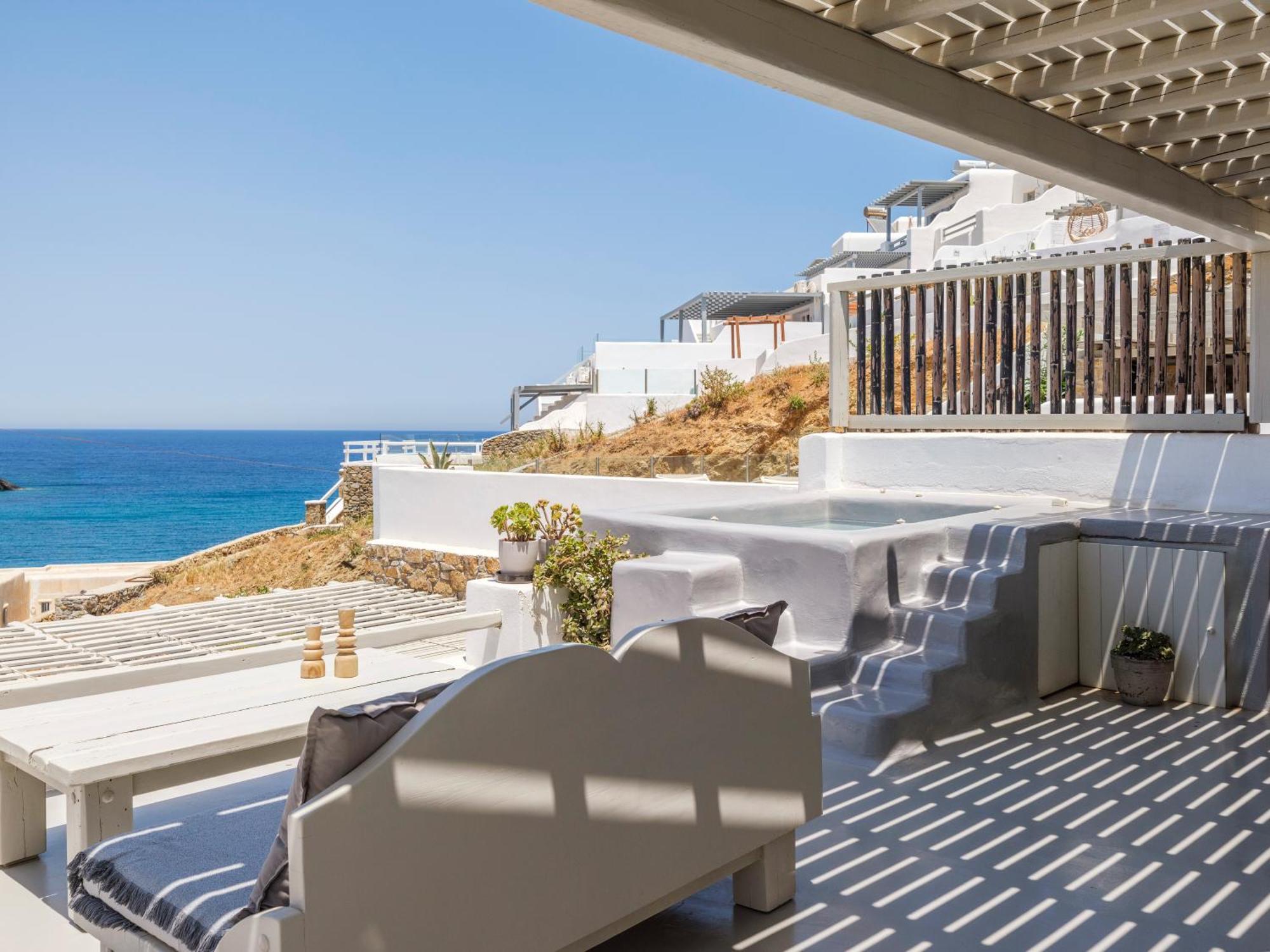 Sea Rock & Sky Private Mykonos Residence Merchia Beach Exteriér fotografie