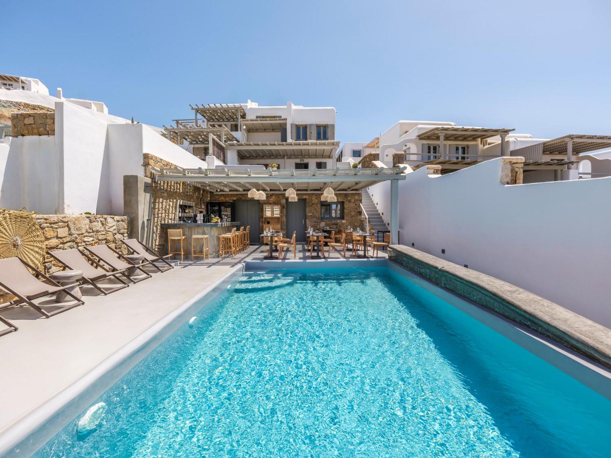 Sea Rock & Sky Private Mykonos Residence Merchia Beach Exteriér fotografie