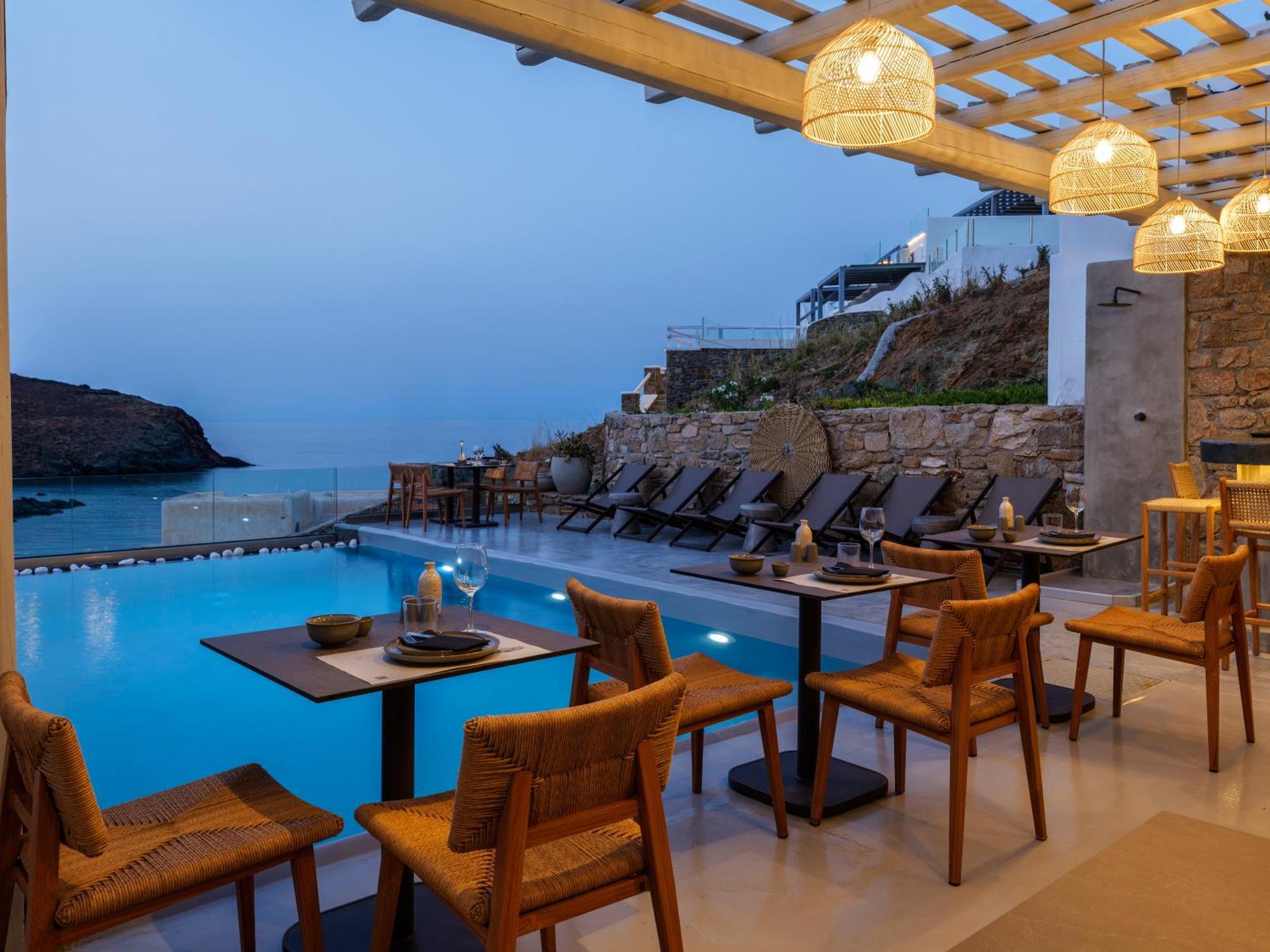 Sea Rock & Sky Private Mykonos Residence Merchia Beach Exteriér fotografie