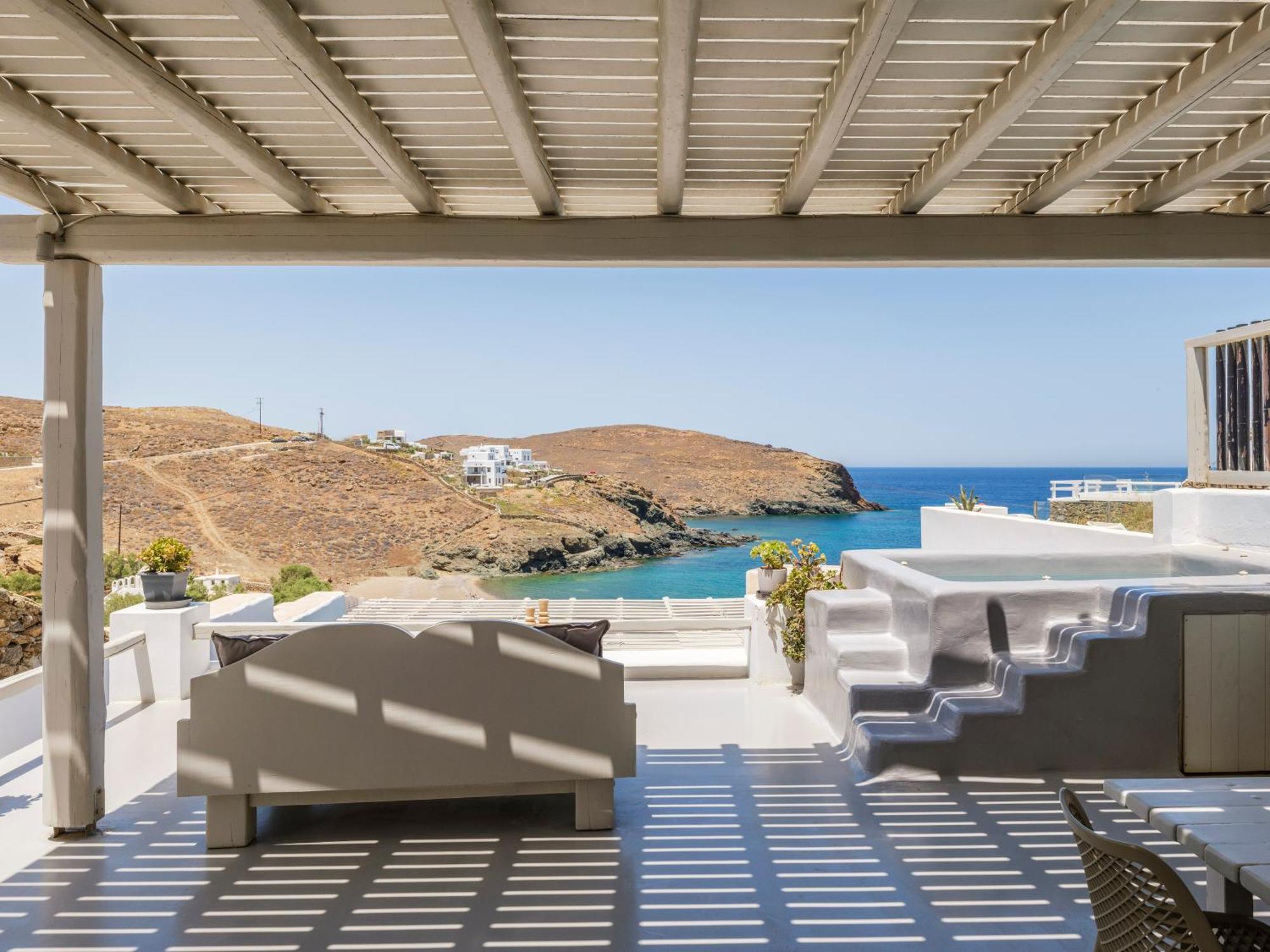 Sea Rock & Sky Private Mykonos Residence Merchia Beach Exteriér fotografie