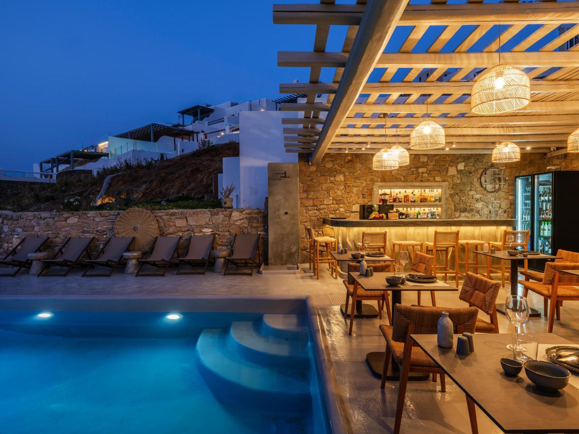 Sea Rock & Sky Private Mykonos Residence Merchia Beach Exteriér fotografie