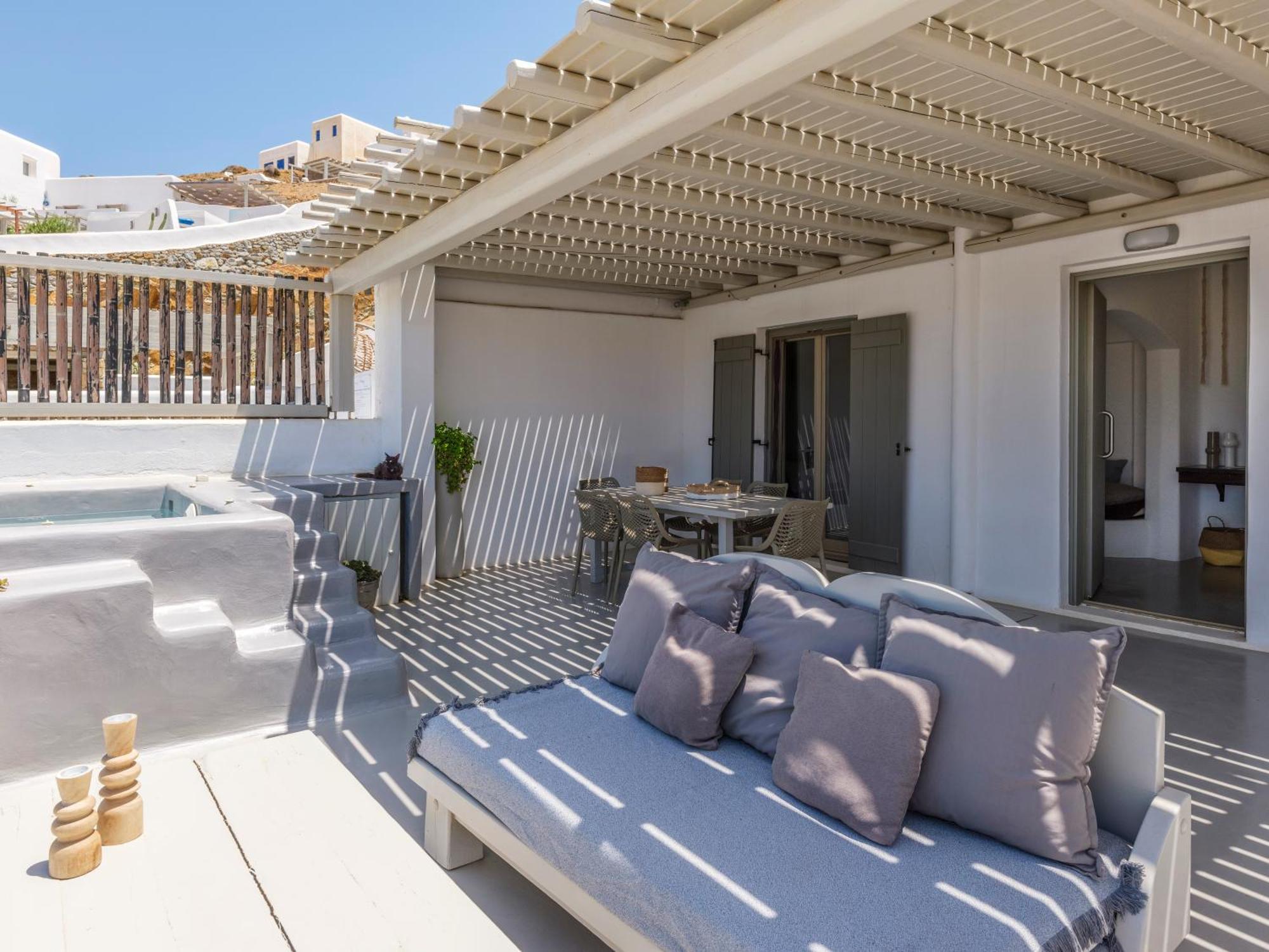Sea Rock & Sky Private Mykonos Residence Merchia Beach Exteriér fotografie