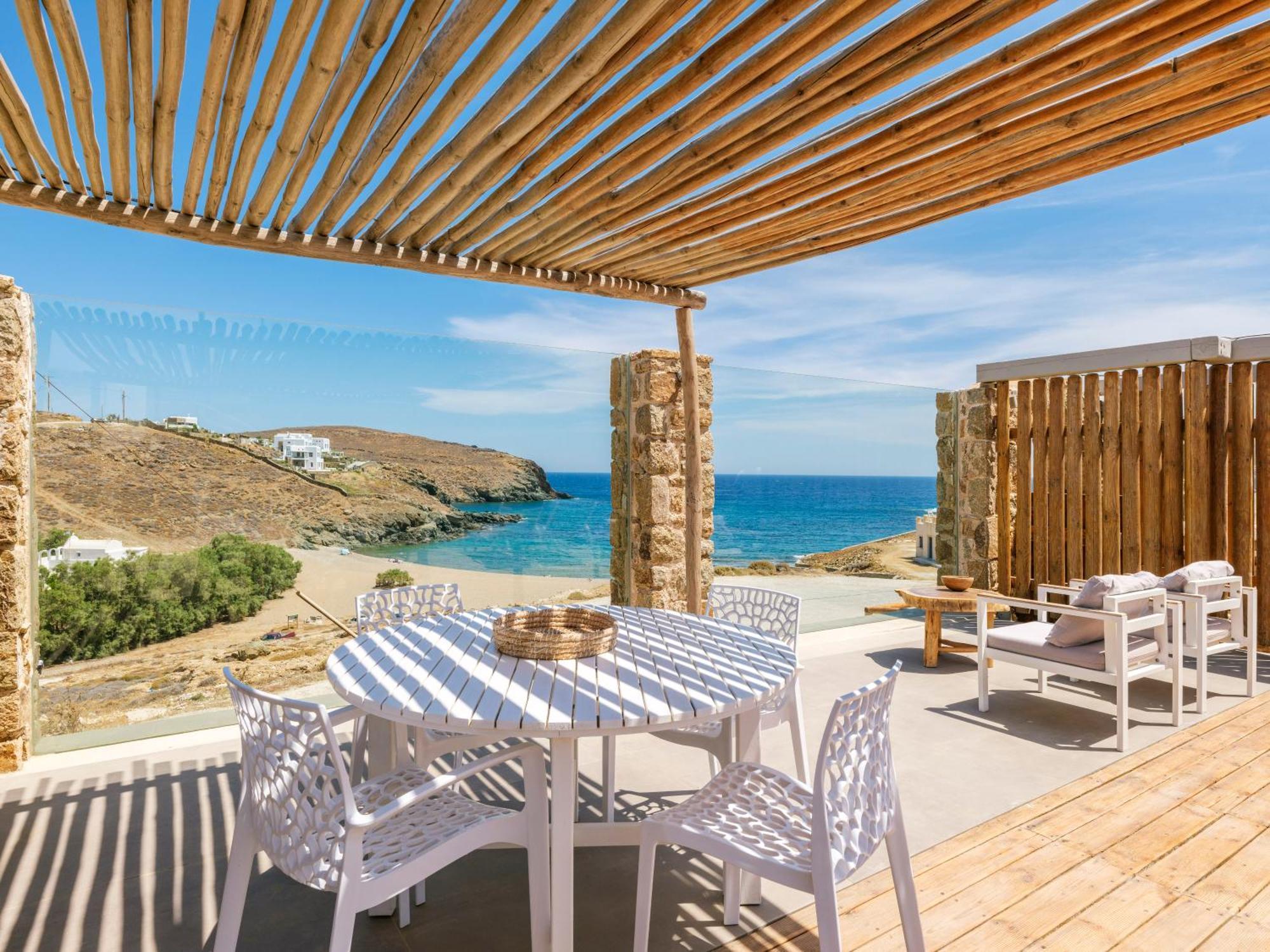 Sea Rock & Sky Private Mykonos Residence Merchia Beach Exteriér fotografie