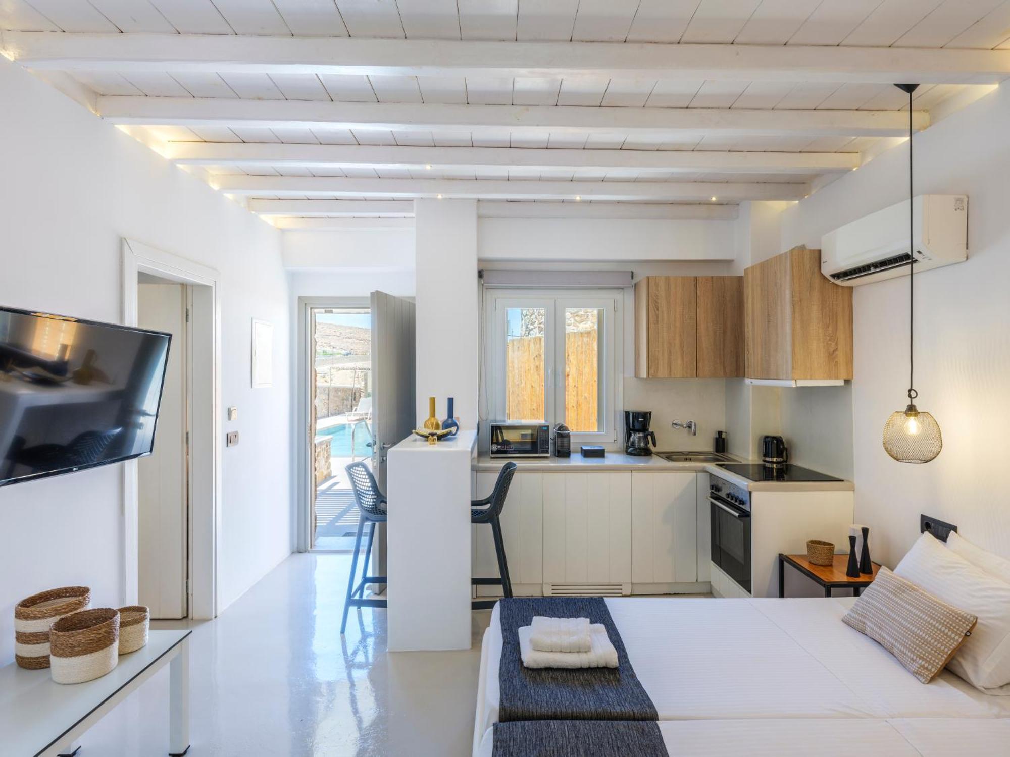 Sea Rock & Sky Private Mykonos Residence Merchia Beach Exteriér fotografie