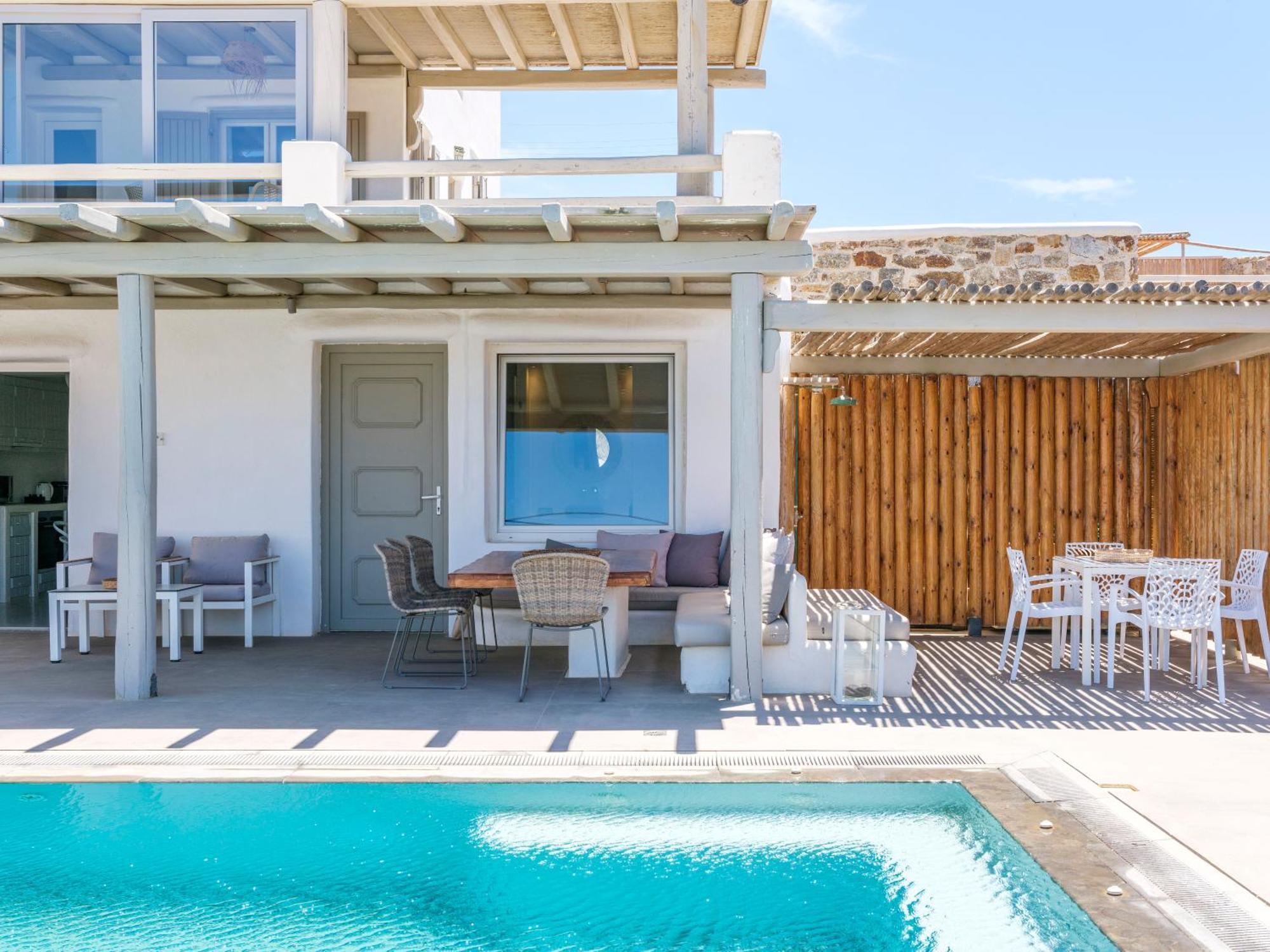 Sea Rock & Sky Private Mykonos Residence Merchia Beach Exteriér fotografie