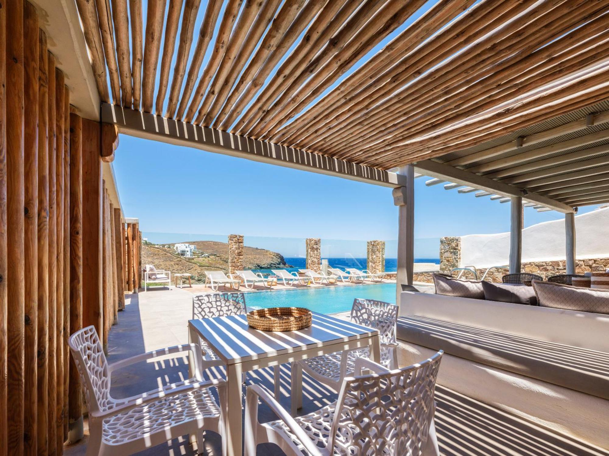 Sea Rock & Sky Private Mykonos Residence Merchia Beach Exteriér fotografie